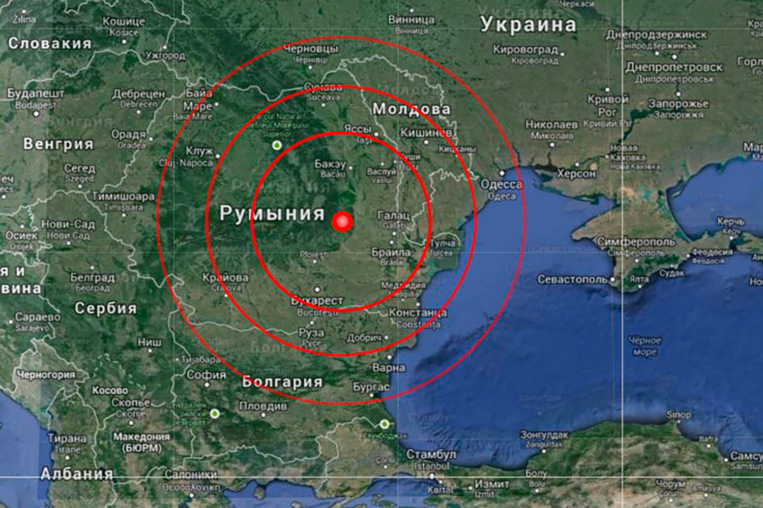 В районе Вранчи зафиксировано землетрясение: в Приднестровье толчки не ощущались